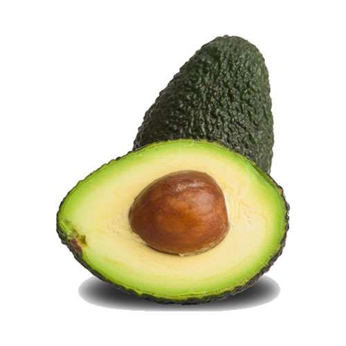 aguacate cortado por la mitad