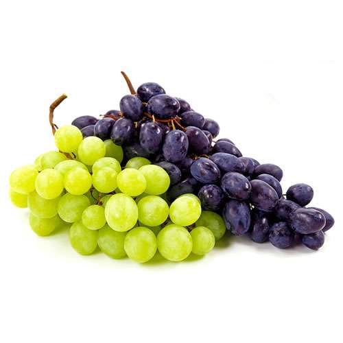 racimo de uvas blancas y negras